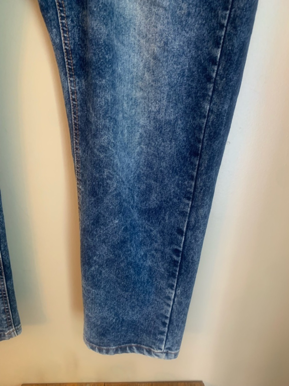 Men's Stitches And Rivets Jeans Size 42/30 Straight Fit Blue Dark Wash - Picture 5 of 11
